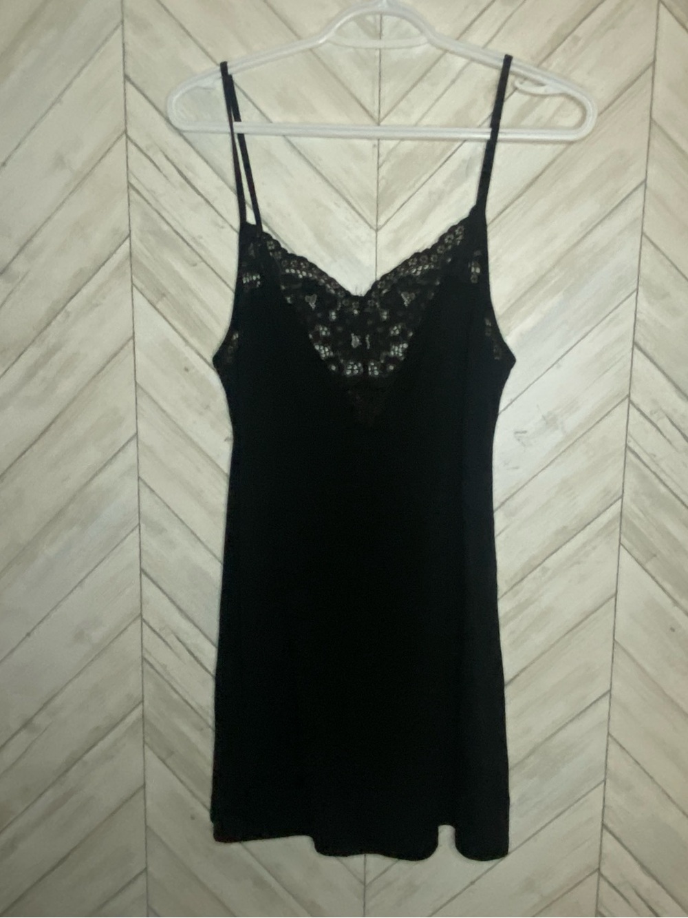 Victoria's Secret Black Lace-Trim Slip